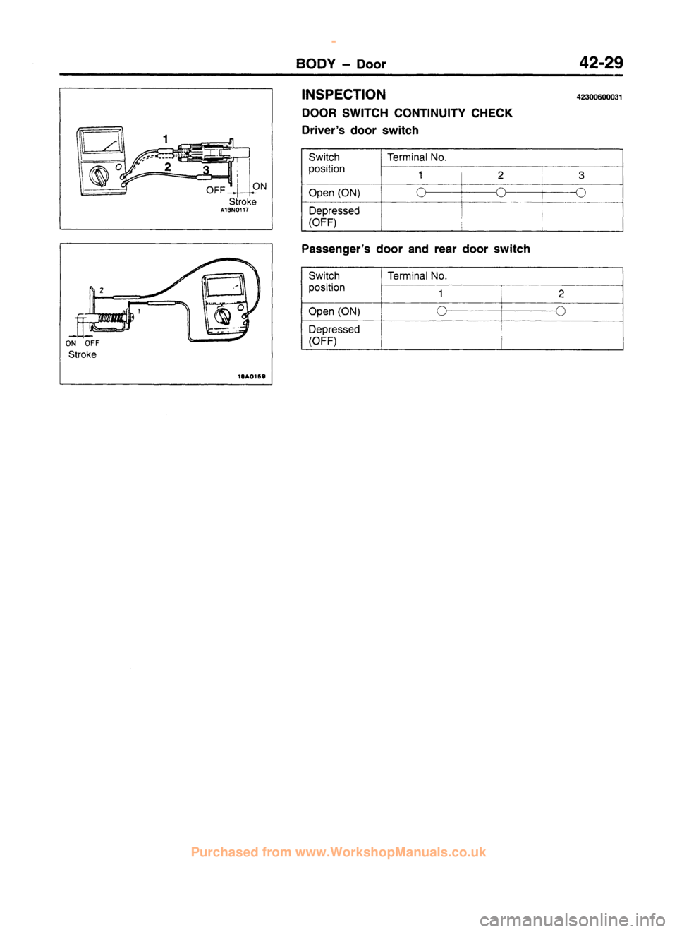 MITSUBISHI CARISMA 1995 Workshop Manual
www.WorkshopManuals.co.uk
Purchased from www.WorkshopManuals.co.uk MITSUBISHI CARISMA 1995 Workshop Manual
www.WorkshopManuals.co.uk
Purchased from www.WorkshopManuals.co.uk