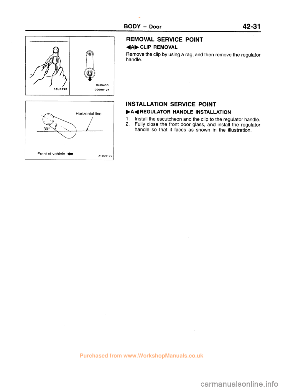 MITSUBISHI CARISMA 1995 Workshop Manual
www.WorkshopManuals.co.uk
Purchased from www.WorkshopManuals.co.uk MITSUBISHI CARISMA 1995 Workshop Manual
www.WorkshopManuals.co.uk
Purchased from www.WorkshopManuals.co.uk