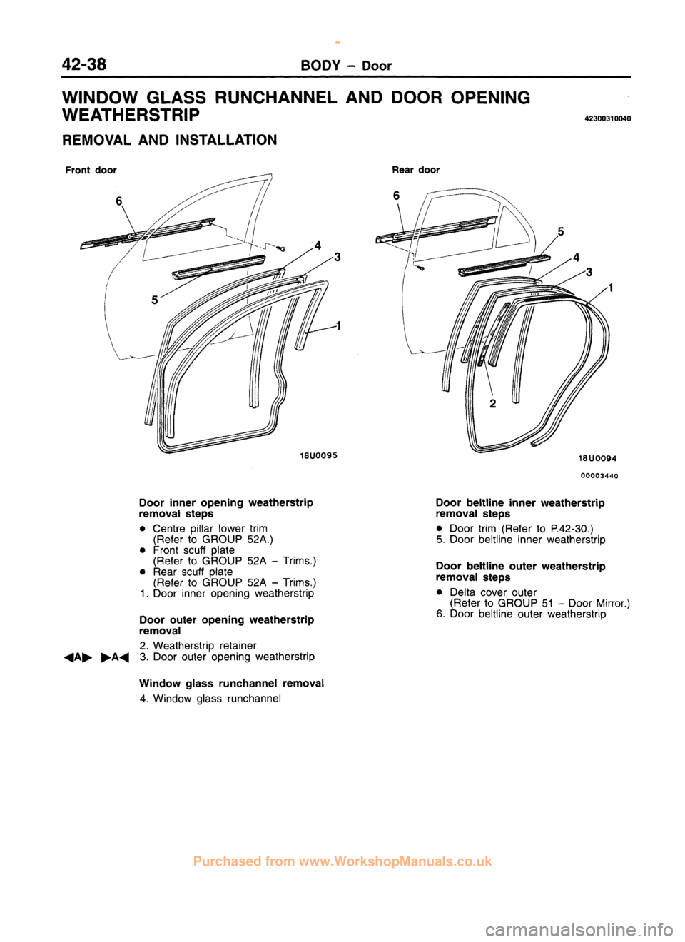 MITSUBISHI CARISMA 1995 Workshop Manual
www.WorkshopManuals.co.uk
Purchased from www.WorkshopManuals.co.uk MITSUBISHI CARISMA 1995 Workshop Manual
www.WorkshopManuals.co.uk
Purchased from www.WorkshopManuals.co.uk
