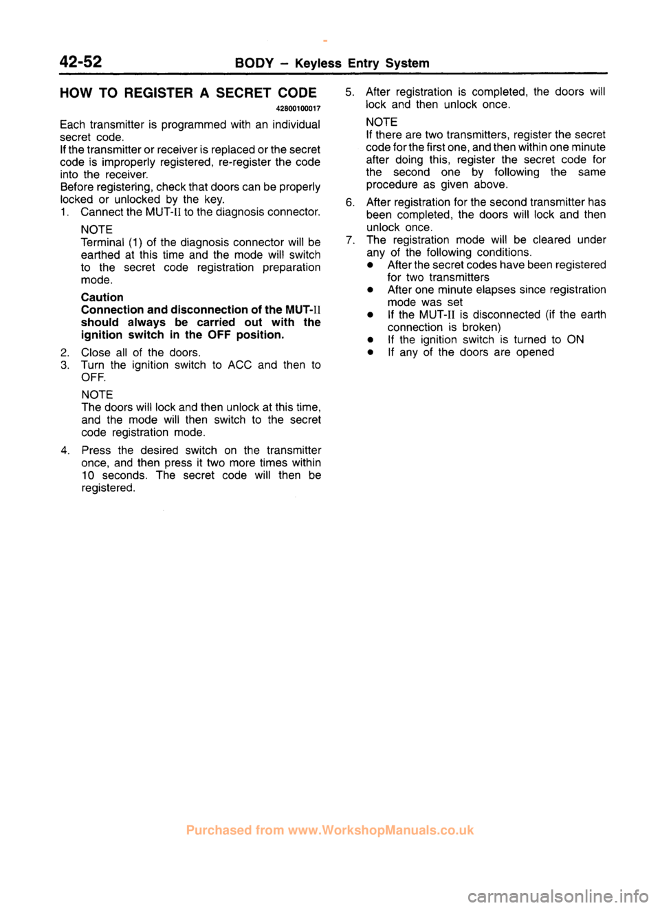 MITSUBISHI CARISMA 1995 Workshop Manual
www.WorkshopManuals.co.uk
Purchased from www.WorkshopManuals.co.uk MITSUBISHI CARISMA 1995 Workshop Manual
www.WorkshopManuals.co.uk
Purchased from www.WorkshopManuals.co.uk