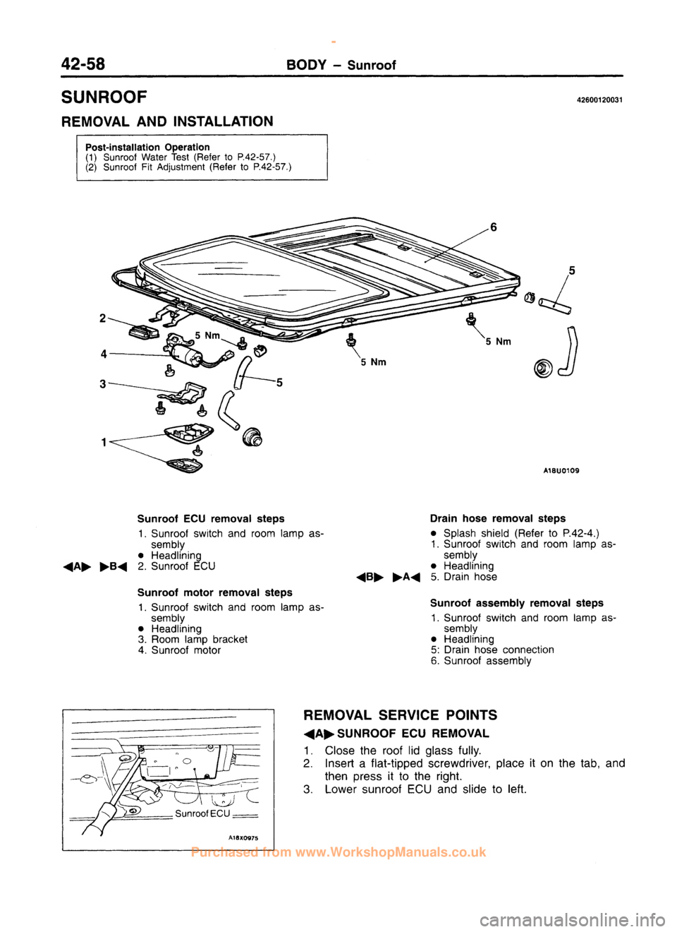 MITSUBISHI CARISMA 1995 Workshop Manual
www.WorkshopManuals.co.uk
Purchased from www.WorkshopManuals.co.uk MITSUBISHI CARISMA 1995 Workshop Manual
www.WorkshopManuals.co.uk
Purchased from www.WorkshopManuals.co.uk