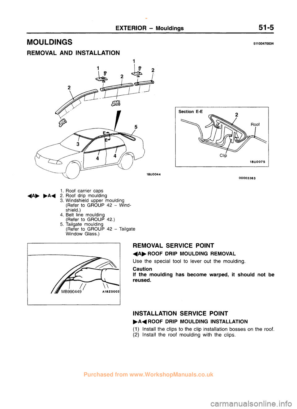 MITSUBISHI CARISMA 1995 Workshop Manual
www.WorkshopManuals.co.uk
Purchased from www.WorkshopManuals.co.uk MITSUBISHI CARISMA 1995 Workshop Manual
www.WorkshopManuals.co.uk
Purchased from www.WorkshopManuals.co.uk
