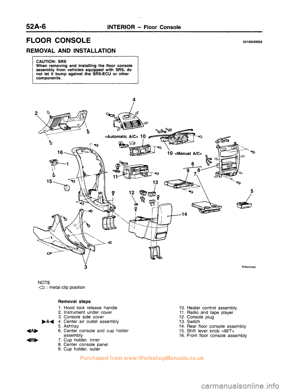 MITSUBISHI CARISMA 1995 Workshop Manual
www.WorkshopManuals.co.uk
Purchased from www.WorkshopManuals.co.uk MITSUBISHI CARISMA 1995 Workshop Manual
www.WorkshopManuals.co.uk
Purchased from www.WorkshopManuals.co.uk