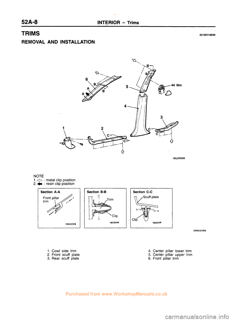 MITSUBISHI CARISMA 1995 Workshop Manual
www.WorkshopManuals.co.uk
Purchased from www.WorkshopManuals.co.uk MITSUBISHI CARISMA 1995 Workshop Manual
www.WorkshopManuals.co.uk
Purchased from www.WorkshopManuals.co.uk