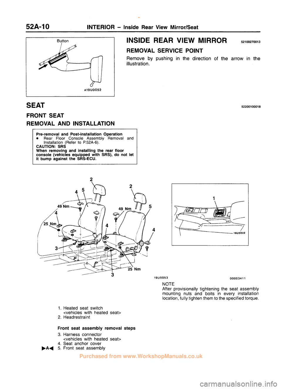 MITSUBISHI CARISMA 1995 Workshop Manual
www.WorkshopManuals.co.uk
Purchased from www.WorkshopManuals.co.uk MITSUBISHI CARISMA 1995 Workshop Manual
www.WorkshopManuals.co.uk
Purchased from www.WorkshopManuals.co.uk