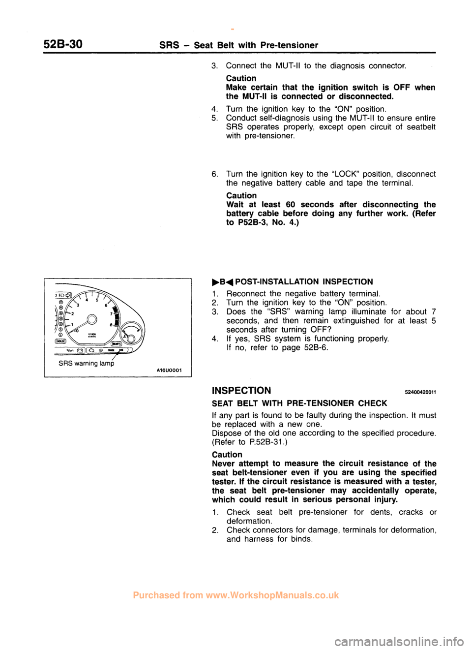 MITSUBISHI CARISMA 1995 Workshop Manual
www.WorkshopManuals.co.uk
Purchased from www.WorkshopManuals.co.uk MITSUBISHI CARISMA 1995 Workshop Manual
www.WorkshopManuals.co.uk
Purchased from www.WorkshopManuals.co.uk