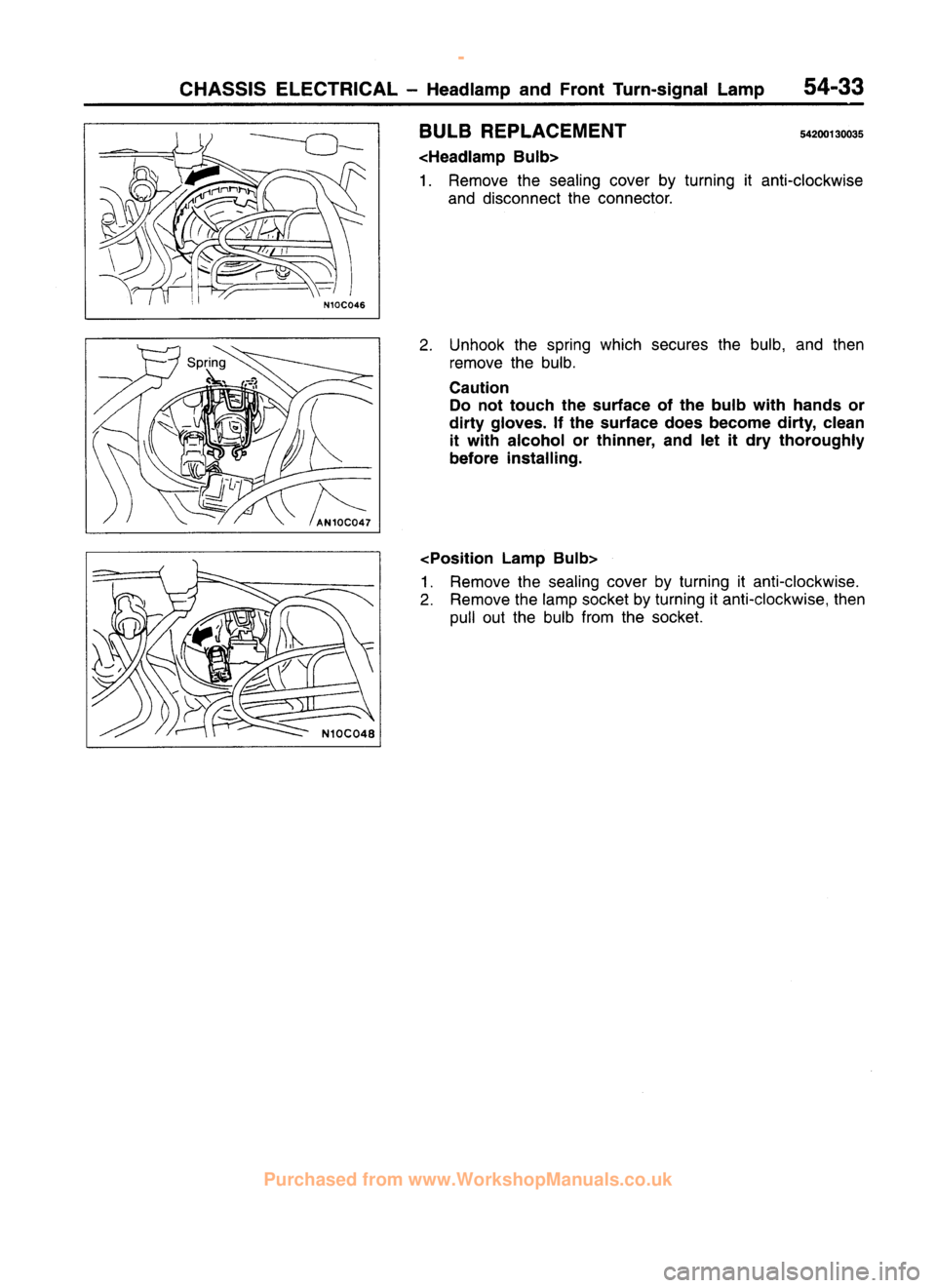 MITSUBISHI CARISMA 1995 Workshop Manual
www.WorkshopManuals.co.uk
Purchased from www.WorkshopManuals.co.uk MITSUBISHI CARISMA 1995 Workshop Manual
www.WorkshopManuals.co.uk
Purchased from www.WorkshopManuals.co.uk