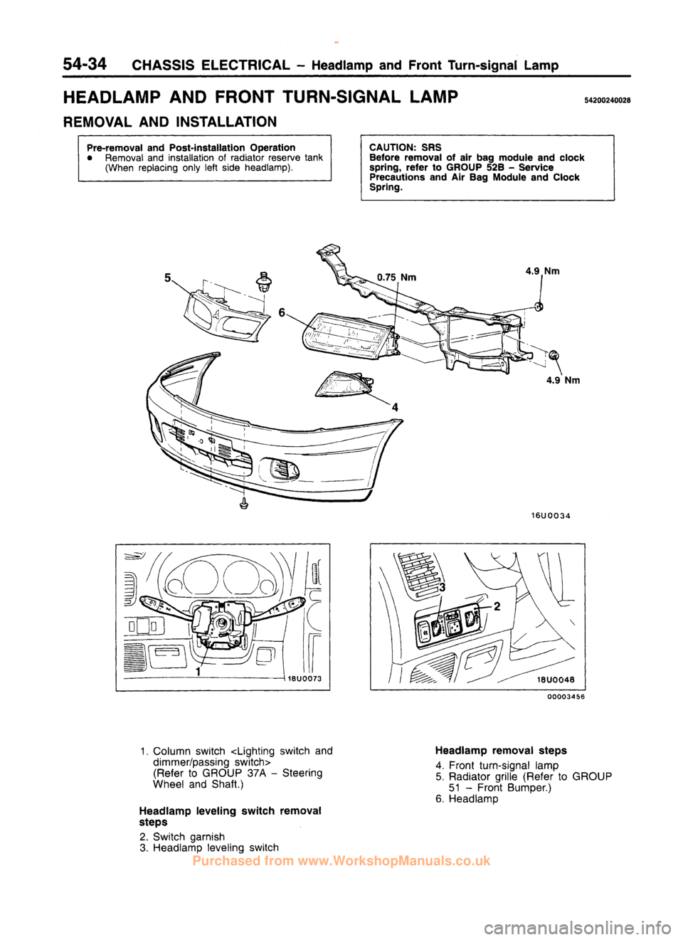 MITSUBISHI CARISMA 1995 Workshop Manual
www.WorkshopManuals.co.uk
Purchased from www.WorkshopManuals.co.uk MITSUBISHI CARISMA 1995 Workshop Manual
www.WorkshopManuals.co.uk
Purchased from www.WorkshopManuals.co.uk