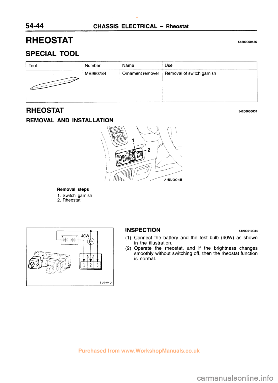 MITSUBISHI CARISMA 1995 Workshop Manual
www.WorkshopManuals.co.uk
Purchased from www.WorkshopManuals.co.uk MITSUBISHI CARISMA 1995 Workshop Manual
www.WorkshopManuals.co.uk
Purchased from www.WorkshopManuals.co.uk