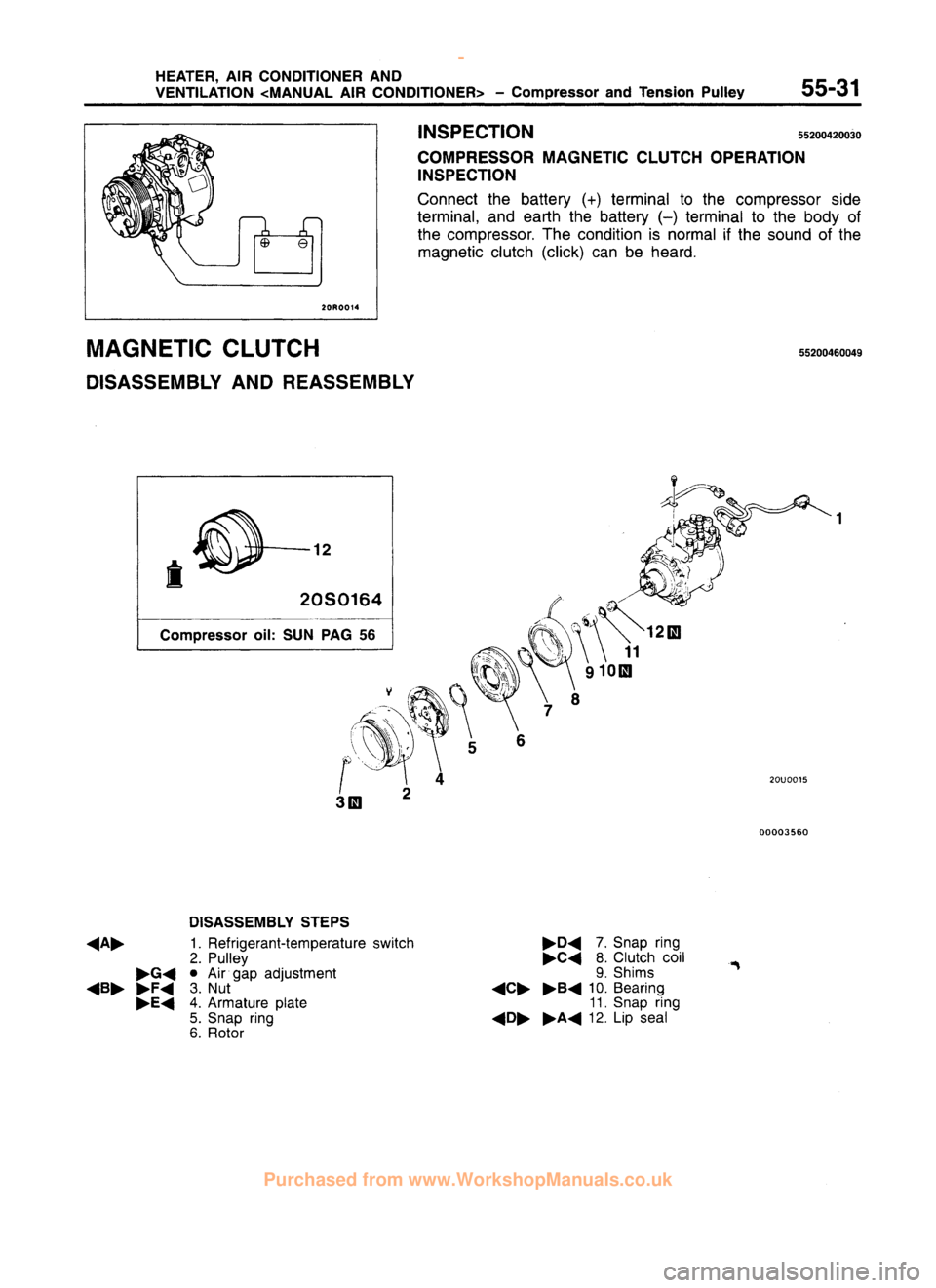 MITSUBISHI CARISMA 1995 Workshop Manual
www.WorkshopManuals.co.uk
Purchased from www.WorkshopManuals.co.uk MITSUBISHI CARISMA 1995 Workshop Manual
www.WorkshopManuals.co.uk
Purchased from www.WorkshopManuals.co.uk