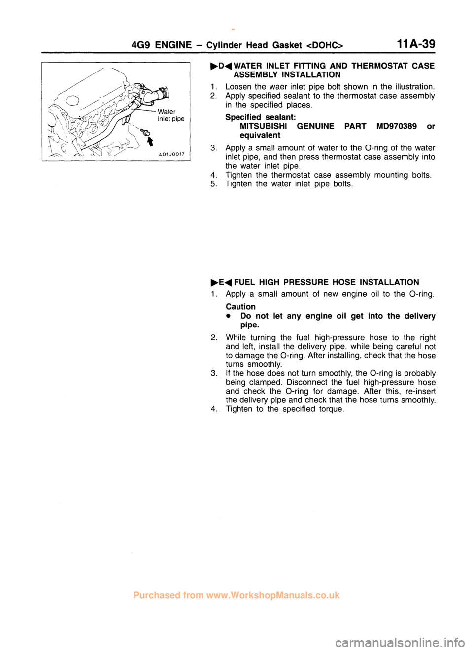 MITSUBISHI CARISMA 1995 Workshop Manual
www.WorkshopManuals.co.uk
Purchased from www.WorkshopManuals.co.uk MITSUBISHI CARISMA 1995 Workshop Manual
www.WorkshopManuals.co.uk
Purchased from www.WorkshopManuals.co.uk