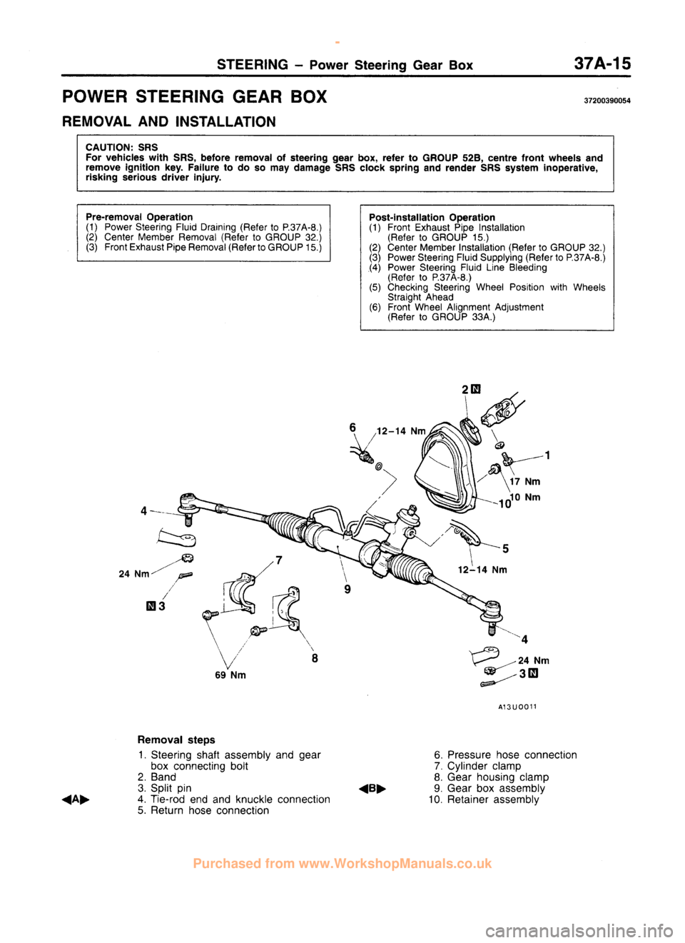 MITSUBISHI CARISMA 1995 Workshop Manual
www.WorkshopManuals.co.uk
Purchased from www.WorkshopManuals.co.uk MITSUBISHI CARISMA 1995 Workshop Manual
www.WorkshopManuals.co.uk
Purchased from www.WorkshopManuals.co.uk