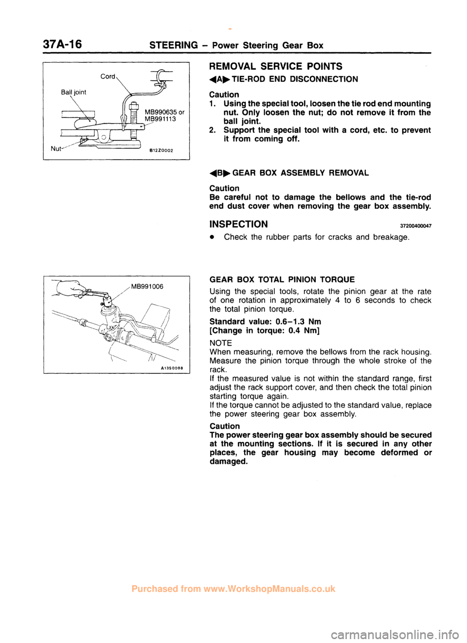 MITSUBISHI CARISMA 1995 Workshop Manual
www.WorkshopManuals.co.uk
Purchased from www.WorkshopManuals.co.uk MITSUBISHI CARISMA 1995 Workshop Manual
www.WorkshopManuals.co.uk
Purchased from www.WorkshopManuals.co.uk