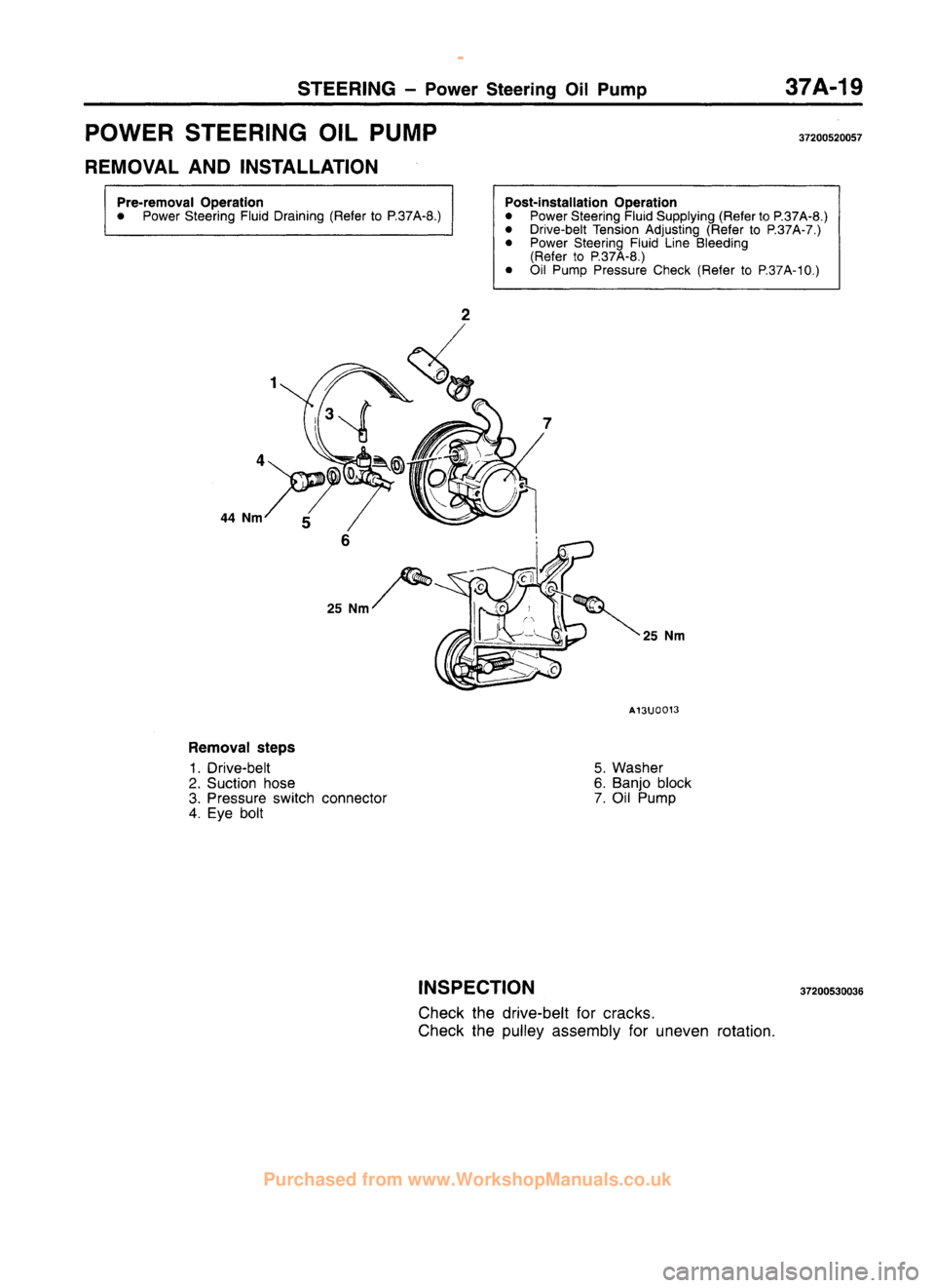 MITSUBISHI CARISMA 1995 Workshop Manual
www.WorkshopManuals.co.uk
Purchased from www.WorkshopManuals.co.uk MITSUBISHI CARISMA 1995 Workshop Manual
www.WorkshopManuals.co.uk
Purchased from www.WorkshopManuals.co.uk