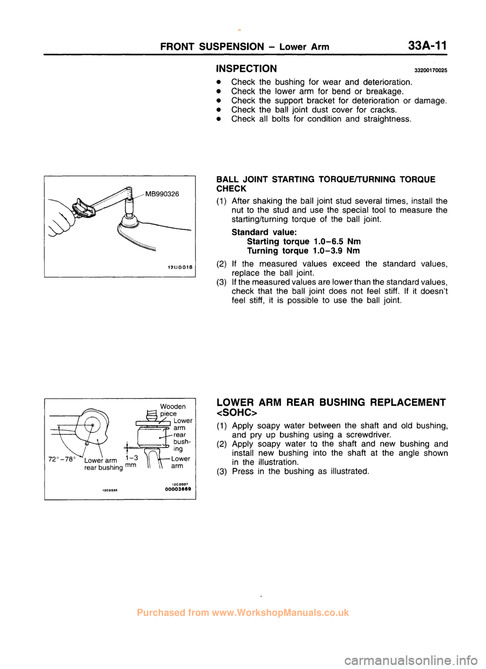 MITSUBISHI CARISMA 1995 Workshop Manual
www.WorkshopManuals.co.uk
Purchased from www.WorkshopManuals.co.uk MITSUBISHI CARISMA 1995 Workshop Manual
www.WorkshopManuals.co.uk
Purchased from www.WorkshopManuals.co.uk