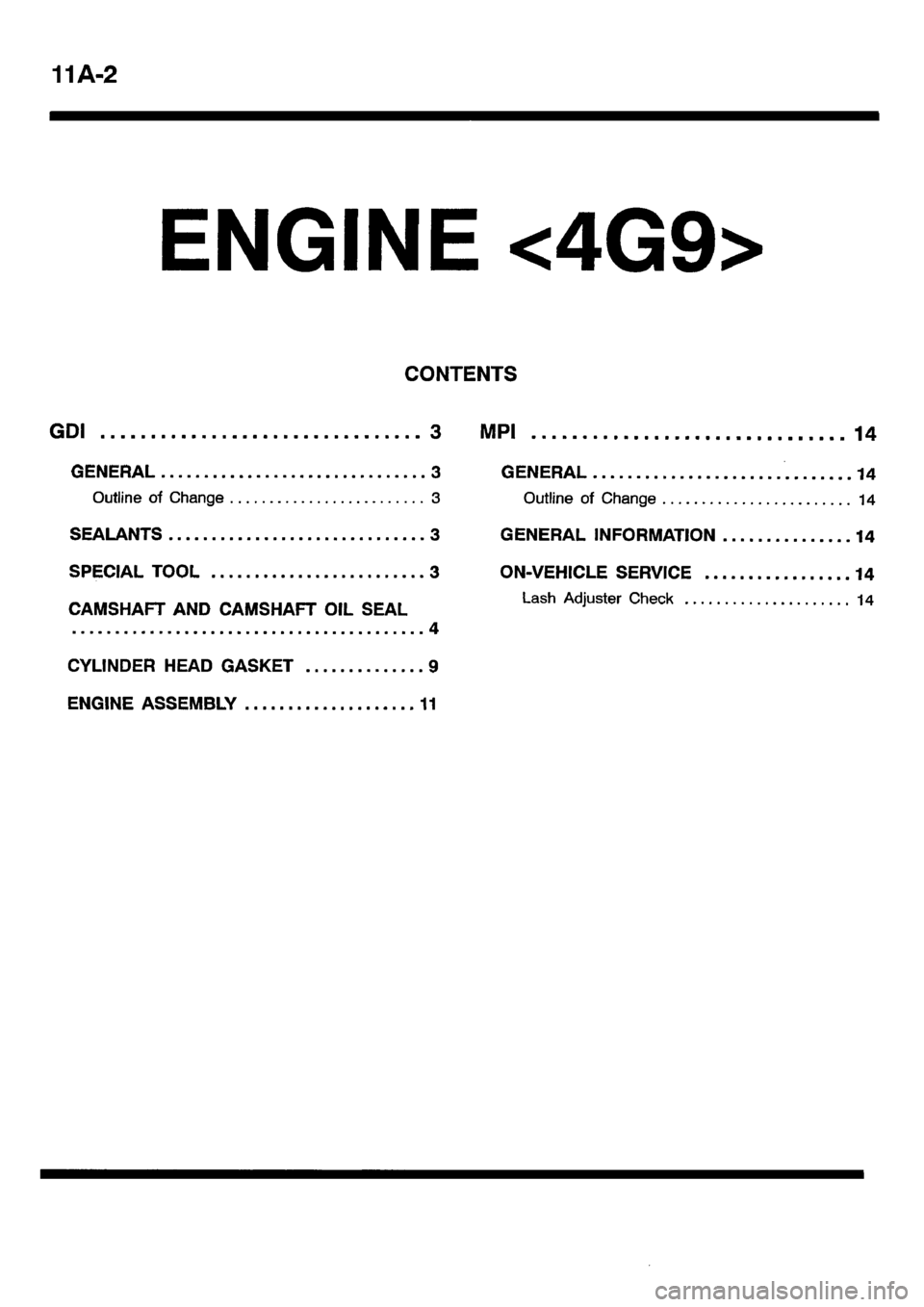 MITSUBISHI CARISMA 2001 User Guide MITSUBISHI CARISMA 2001 User Guide