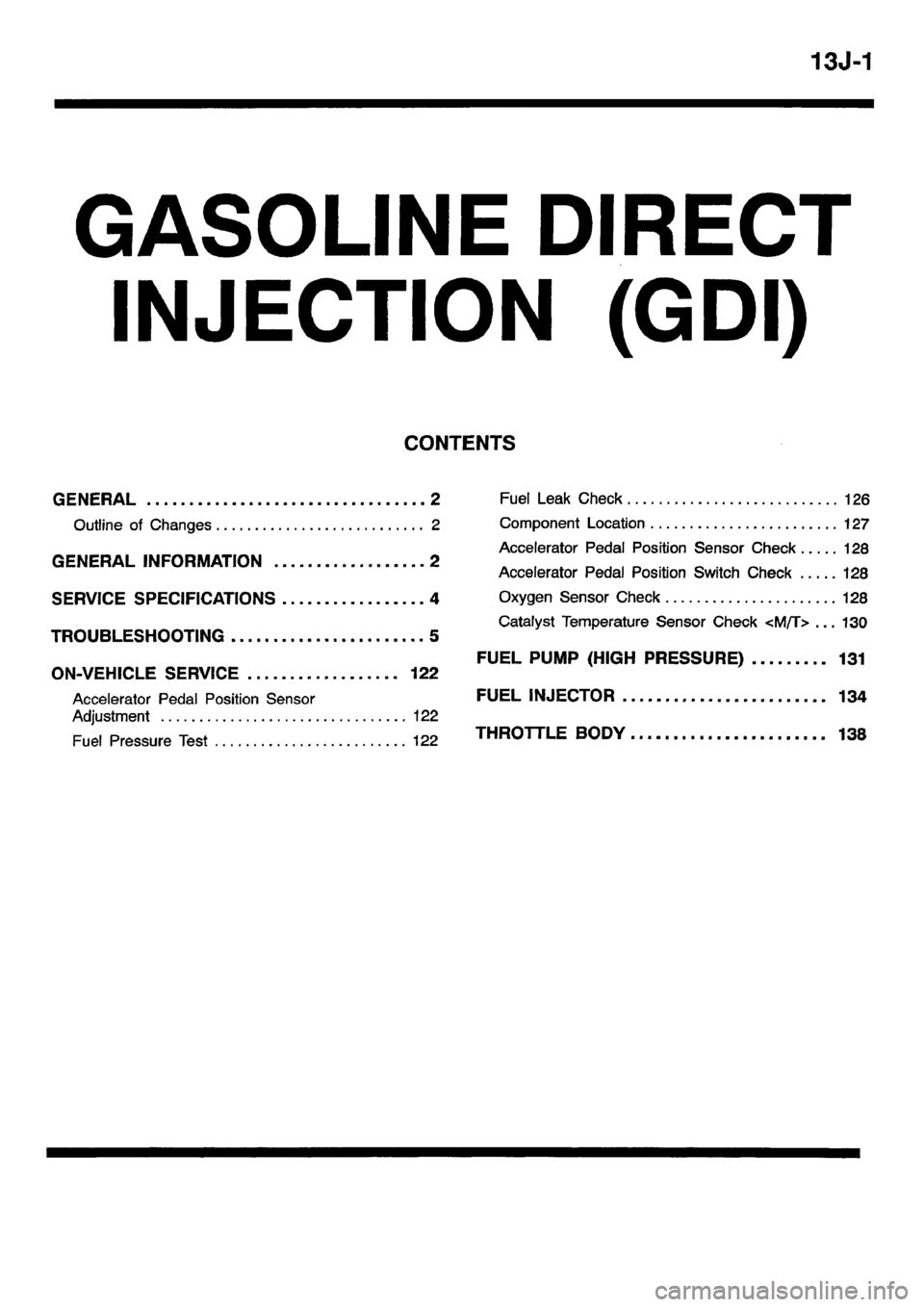 MITSUBISHI CARISMA 2001 Workshop Manual MITSUBISHI CARISMA 2001 Workshop Manual
