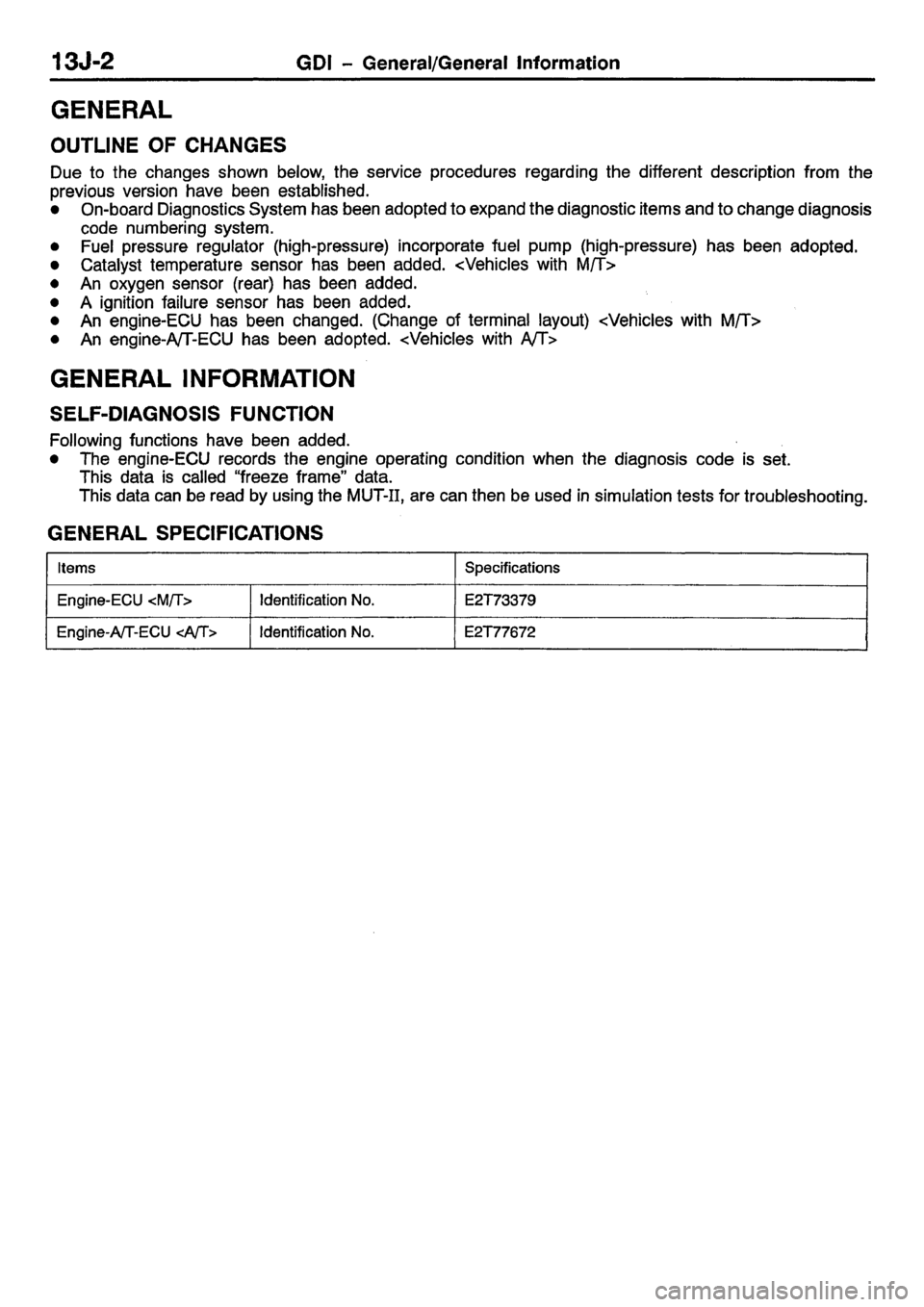 MITSUBISHI CARISMA 2001 Workshop Manual MITSUBISHI CARISMA 2001 Workshop Manual