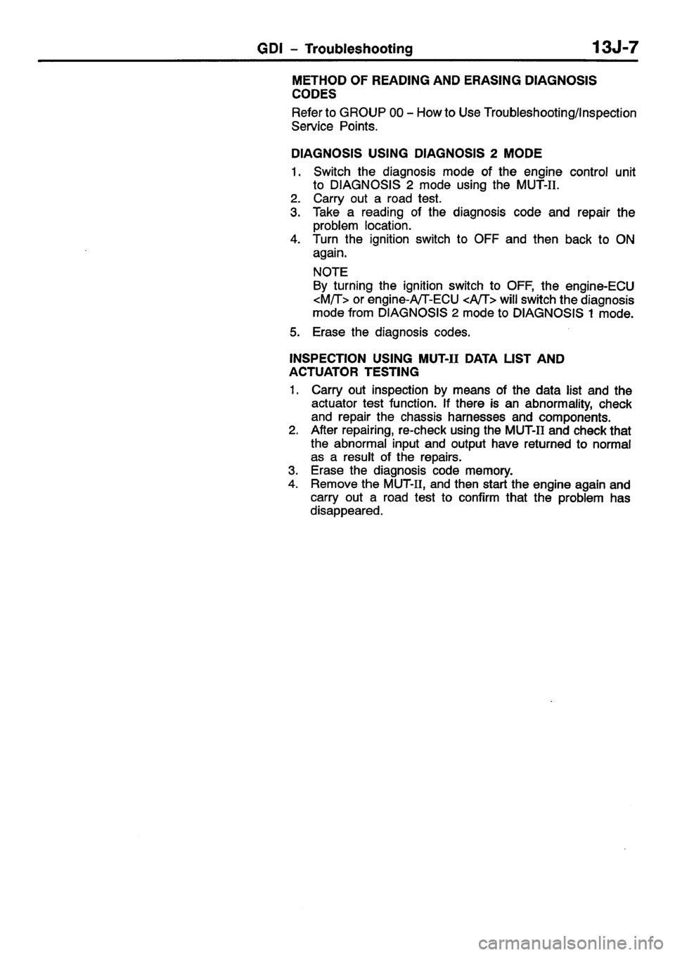 MITSUBISHI CARISMA 2001 Workshop Manual MITSUBISHI CARISMA 2001 Workshop Manual