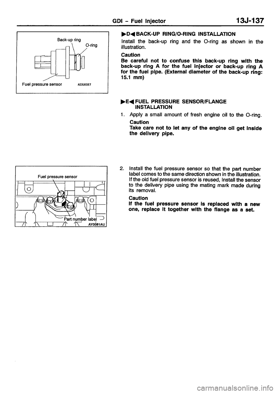 MITSUBISHI CARISMA 2001 Workshop Manual MITSUBISHI CARISMA 2001 Workshop Manual