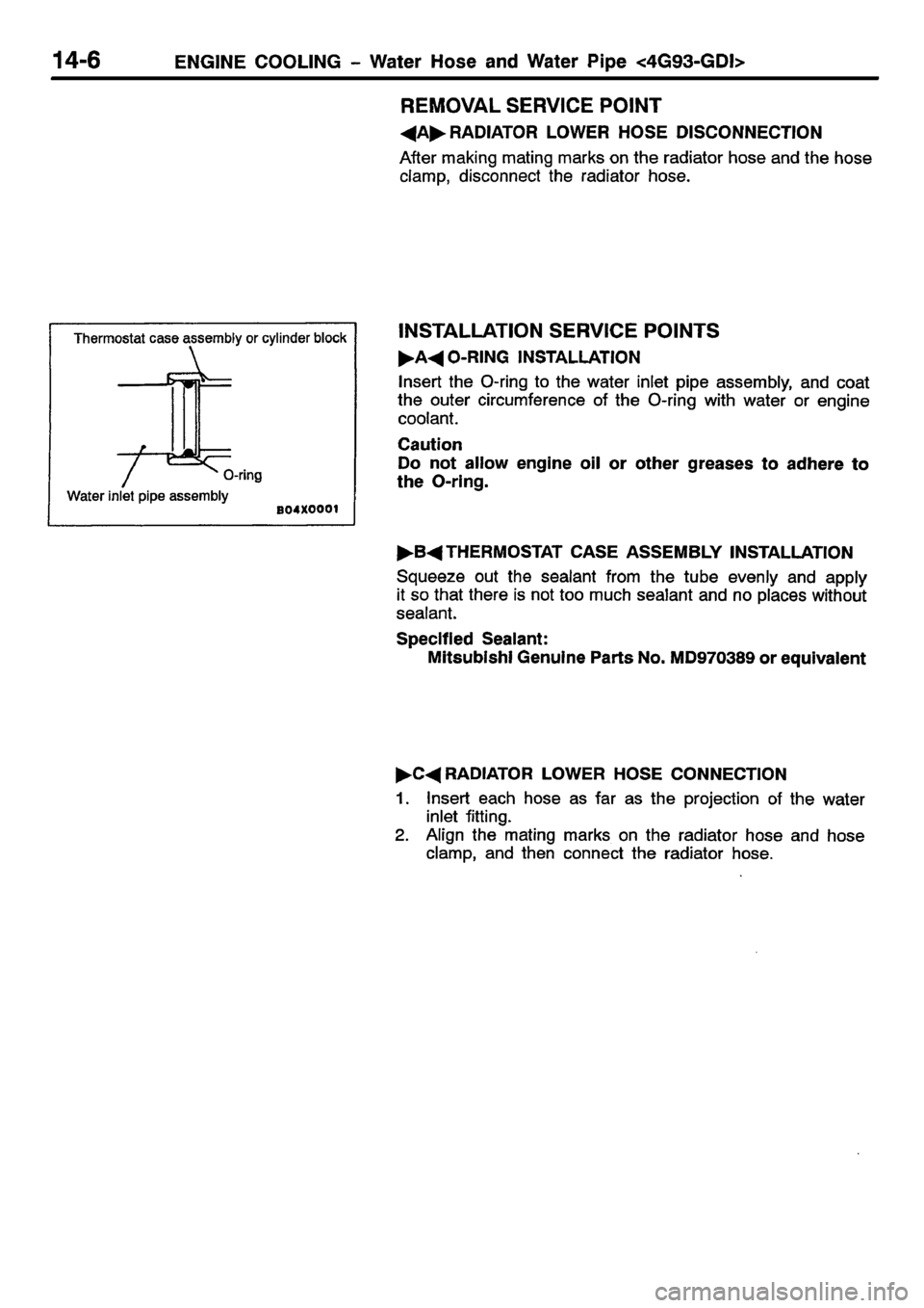 MITSUBISHI CARISMA 2001 Workshop Manual MITSUBISHI CARISMA 2001 Workshop Manual