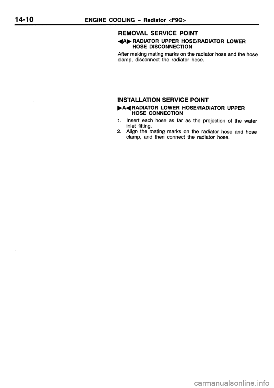 MITSUBISHI CARISMA 2001 Workshop Manual MITSUBISHI CARISMA 2001 Workshop Manual
