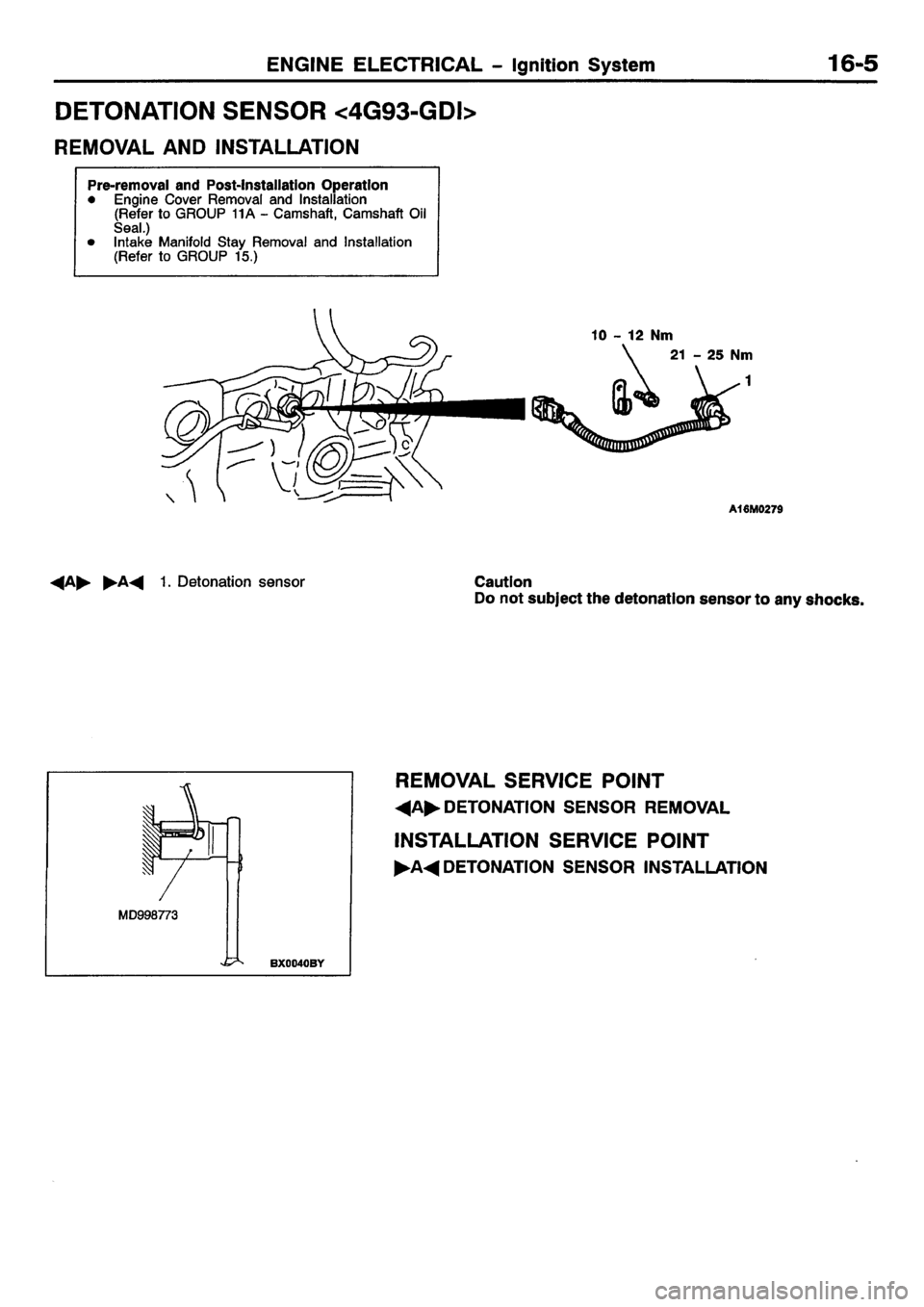 MITSUBISHI CARISMA 2001 Workshop Manual MITSUBISHI CARISMA 2001 Workshop Manual