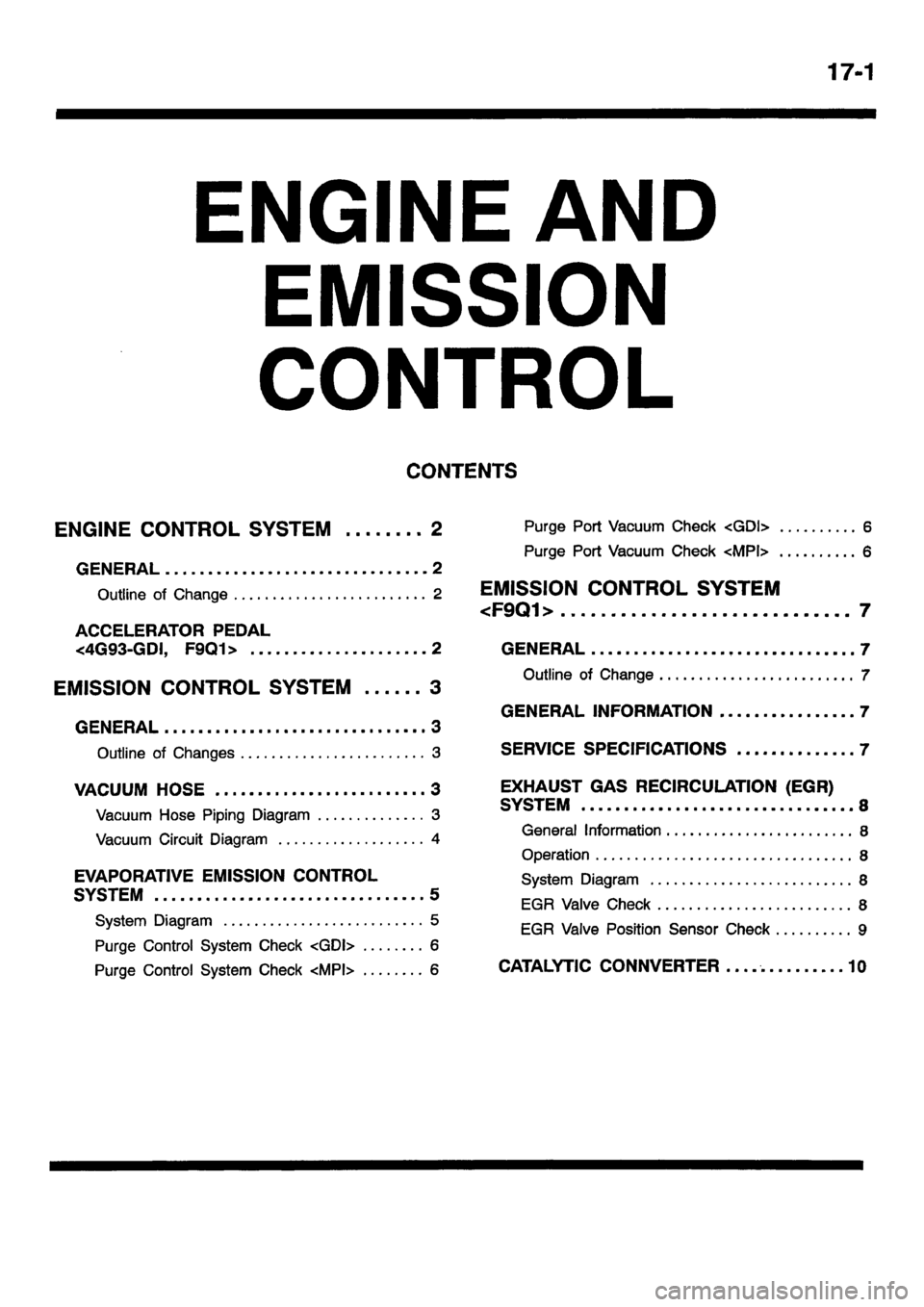 MITSUBISHI CARISMA 2001 Workshop Manual MITSUBISHI CARISMA 2001 Workshop Manual