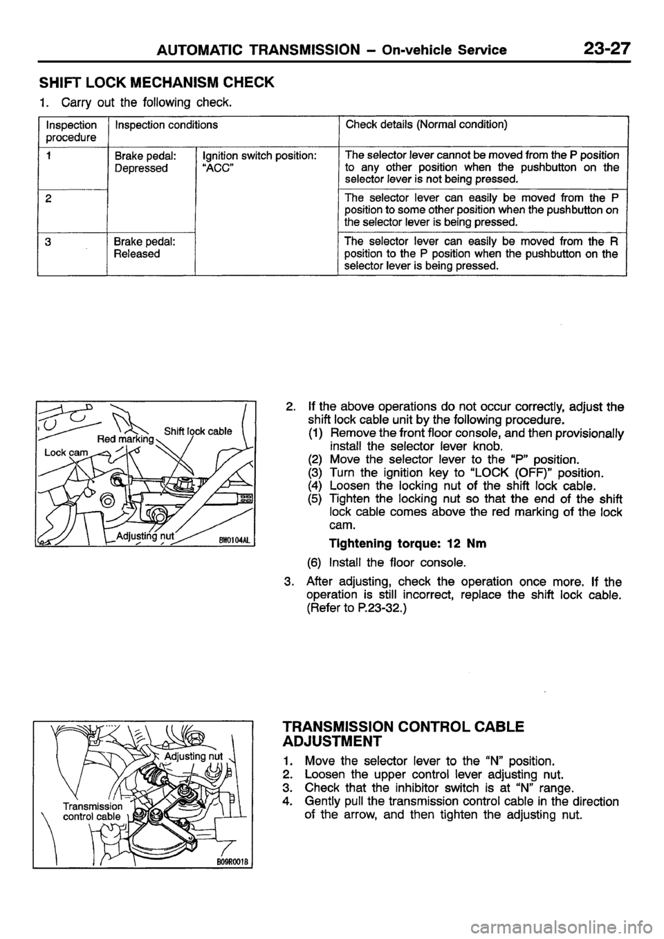 MITSUBISHI CARISMA 2001 Workshop Manual MITSUBISHI CARISMA 2001 Workshop Manual