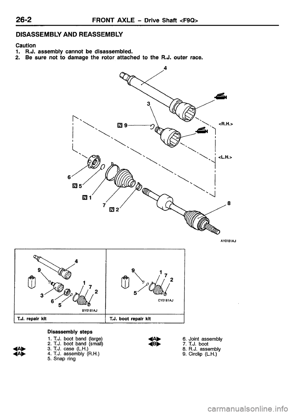 MITSUBISHI CARISMA 2001 Workshop Manual MITSUBISHI CARISMA 2001 Workshop Manual
