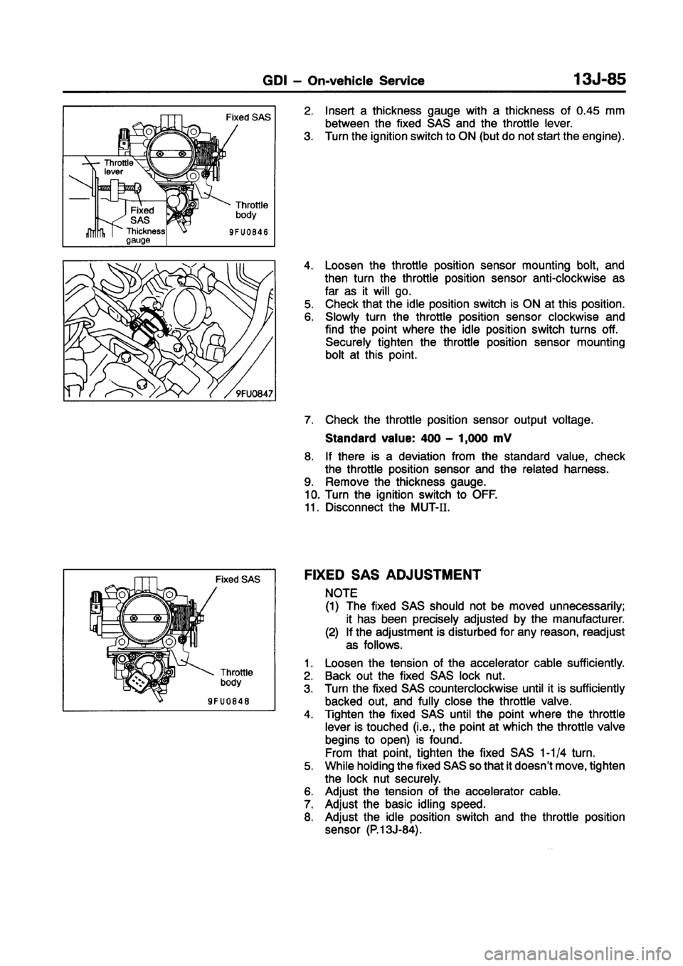 MITSUBISHI CARISMA 1998 Workshop Manual MITSUBISHI CARISMA 1998 Workshop Manual