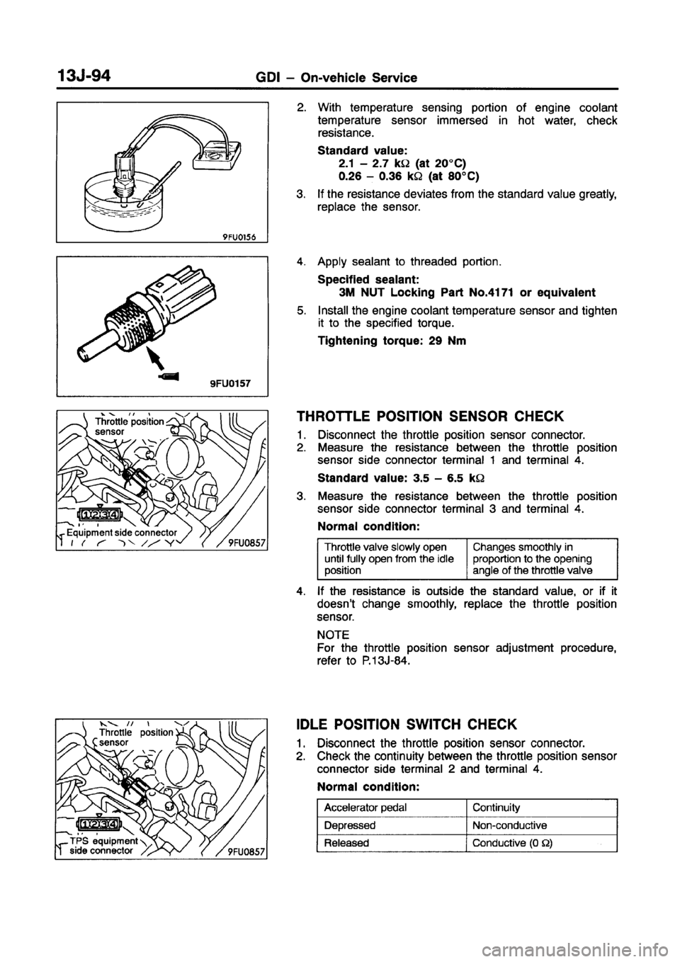 MITSUBISHI CARISMA 1998 Workshop Manual MITSUBISHI CARISMA 1998 Workshop Manual