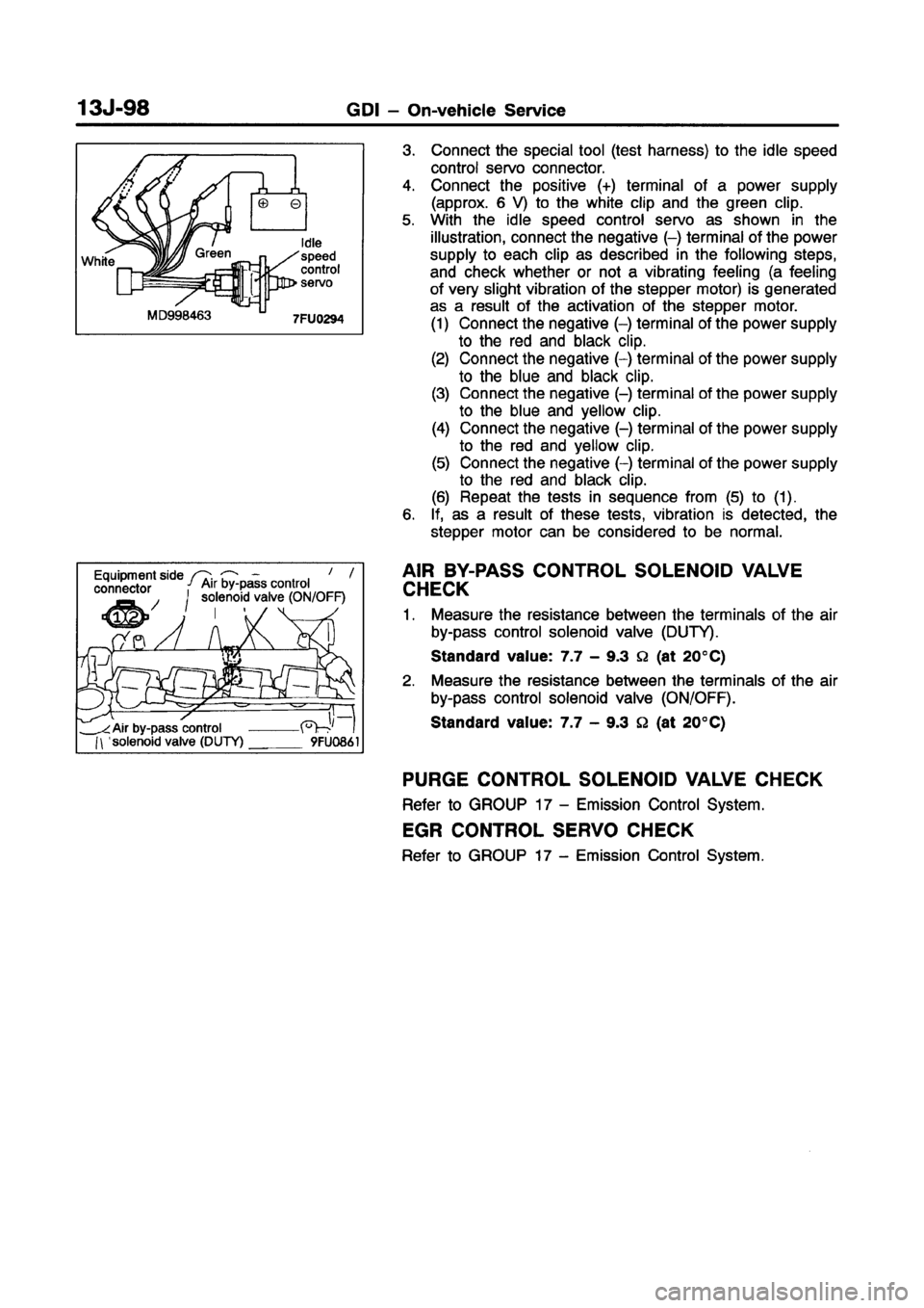 MITSUBISHI CARISMA 1998 Workshop Manual MITSUBISHI CARISMA 1998 Workshop Manual