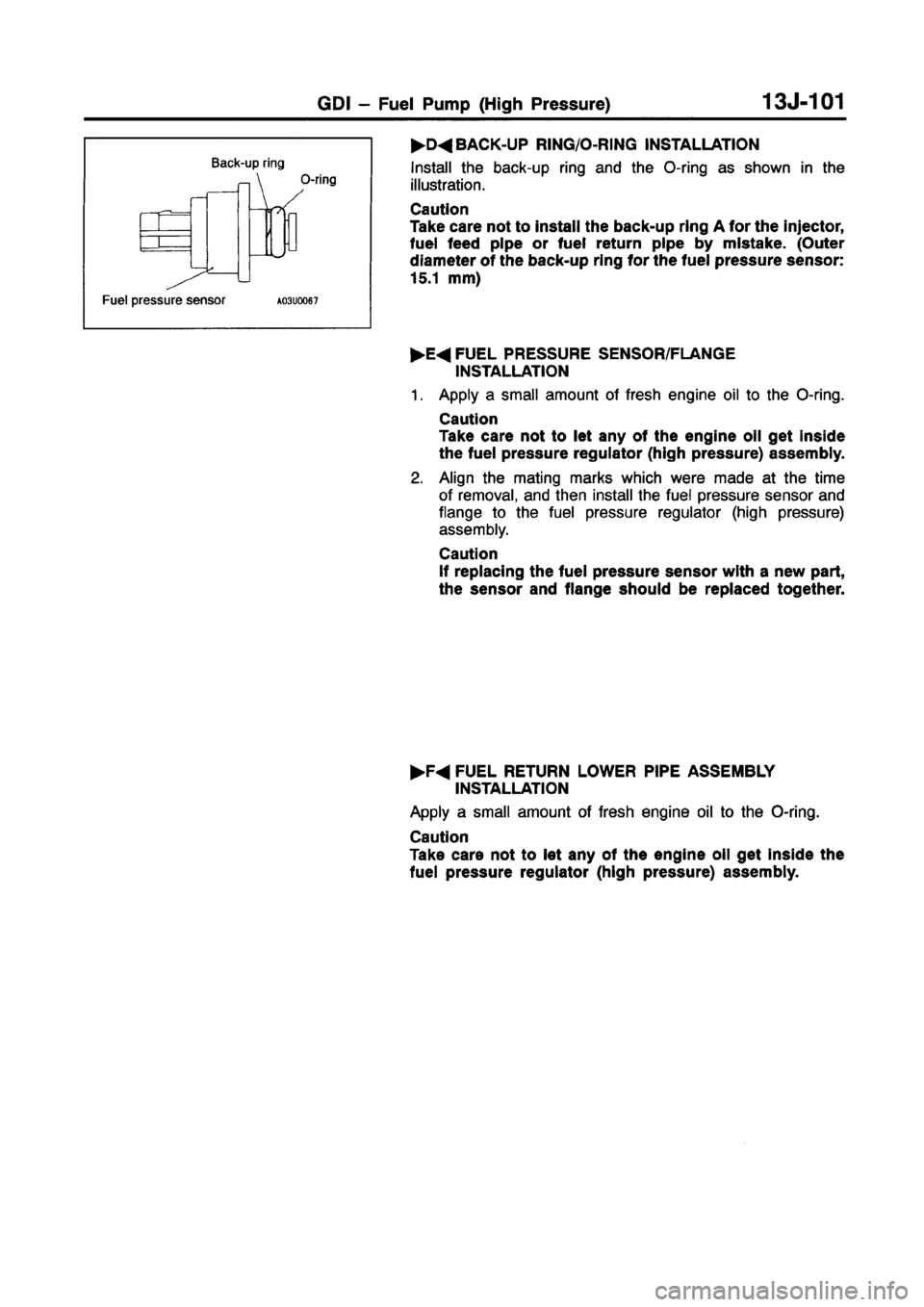 MITSUBISHI CARISMA 1998 Workshop Manual MITSUBISHI CARISMA 1998 Workshop Manual