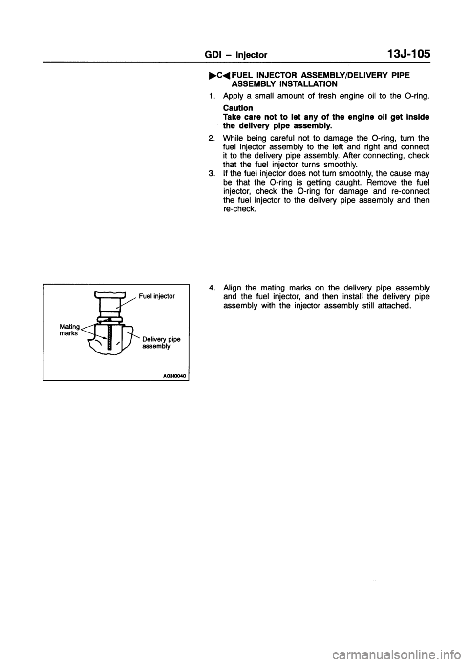 MITSUBISHI CARISMA 1998 Workshop Manual MITSUBISHI CARISMA 1998 Workshop Manual