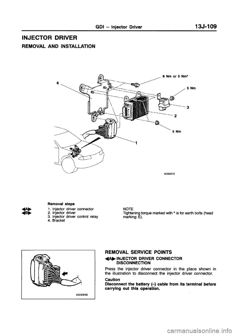 MITSUBISHI CARISMA 1998 Workshop Manual MITSUBISHI CARISMA 1998 Workshop Manual