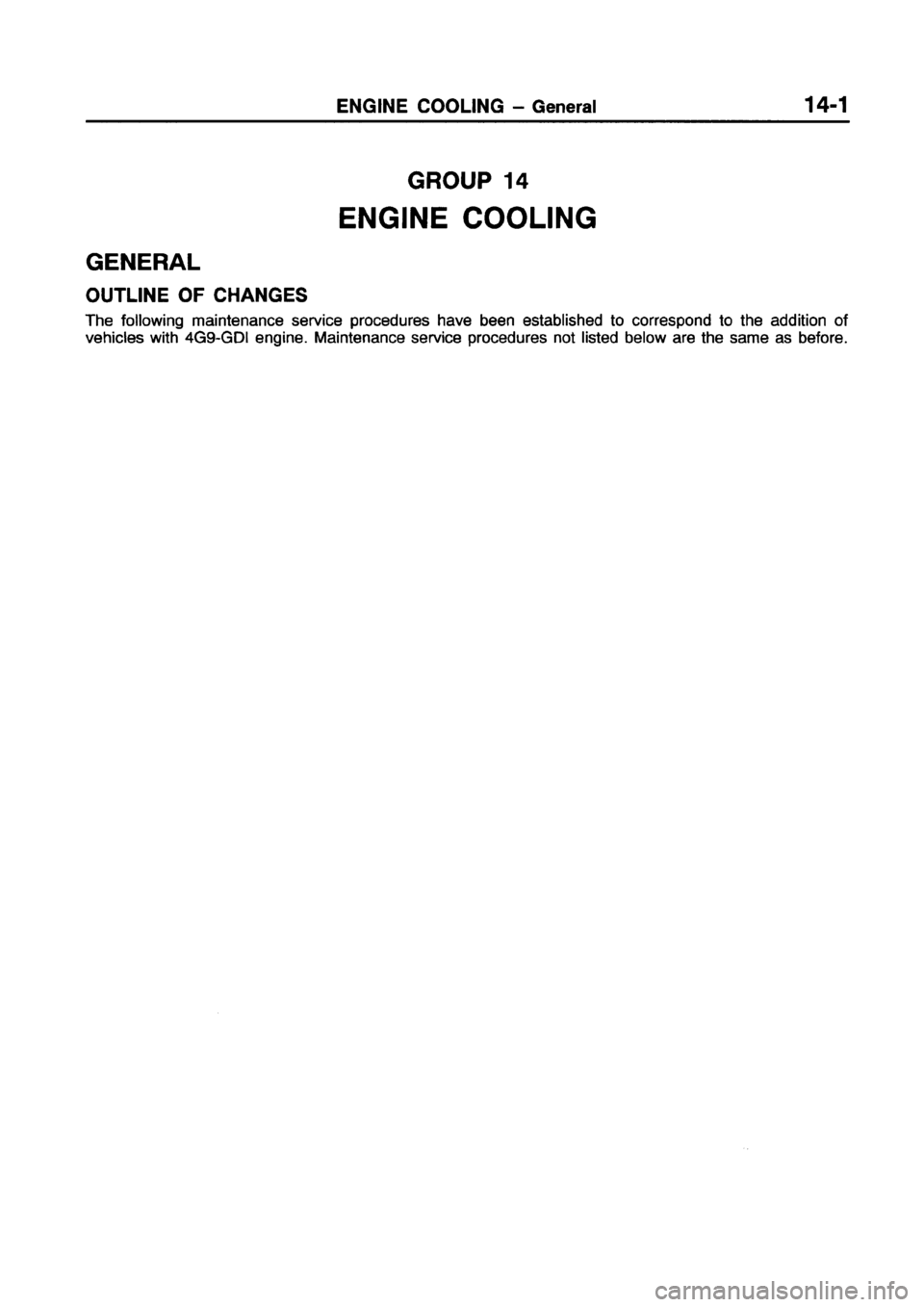 MITSUBISHI CARISMA 1998 Workshop Manual MITSUBISHI CARISMA 1998 Workshop Manual