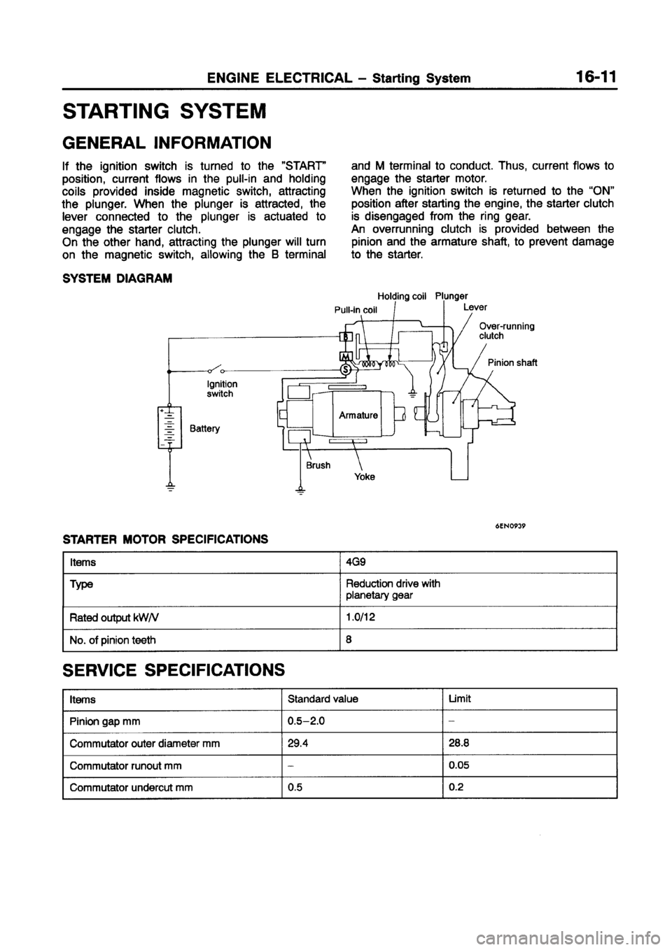 MITSUBISHI CARISMA 1998 Workshop Manual MITSUBISHI CARISMA 1998 Workshop Manual