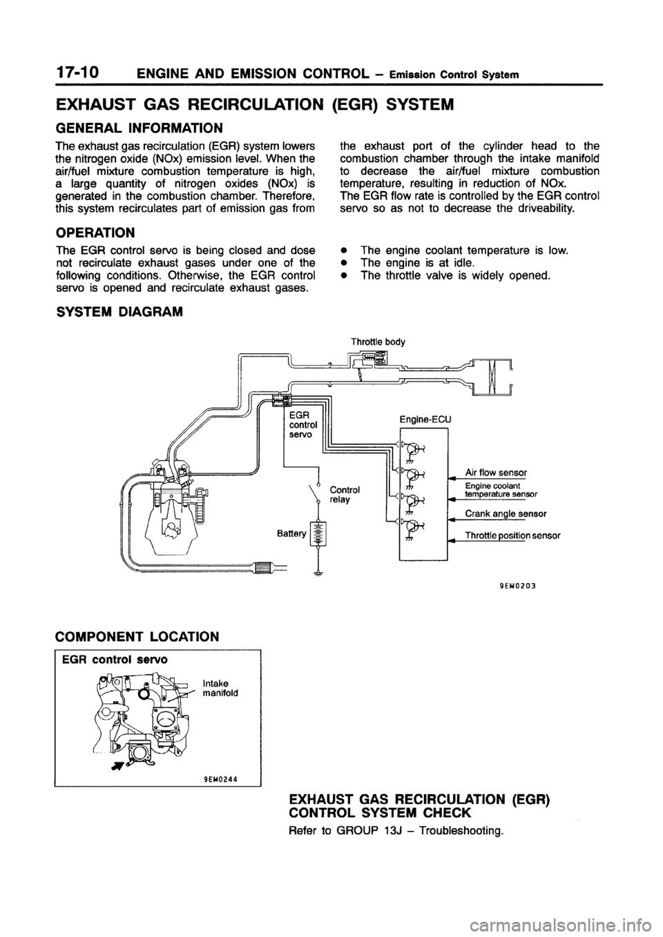 MITSUBISHI CARISMA 1998 Workshop Manual MITSUBISHI CARISMA 1998 Workshop Manual