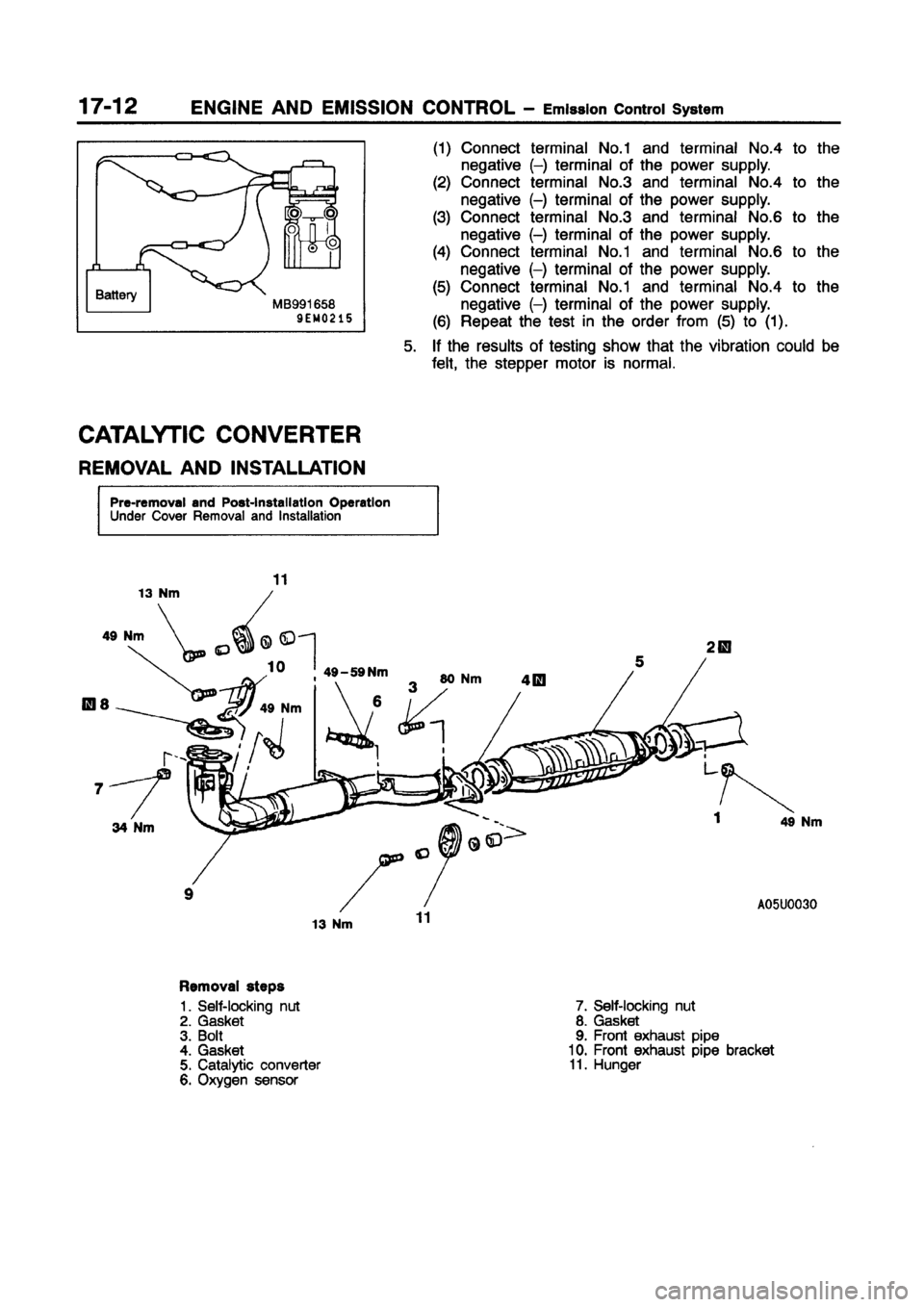 MITSUBISHI CARISMA 1998 Workshop Manual MITSUBISHI CARISMA 1998 Workshop Manual