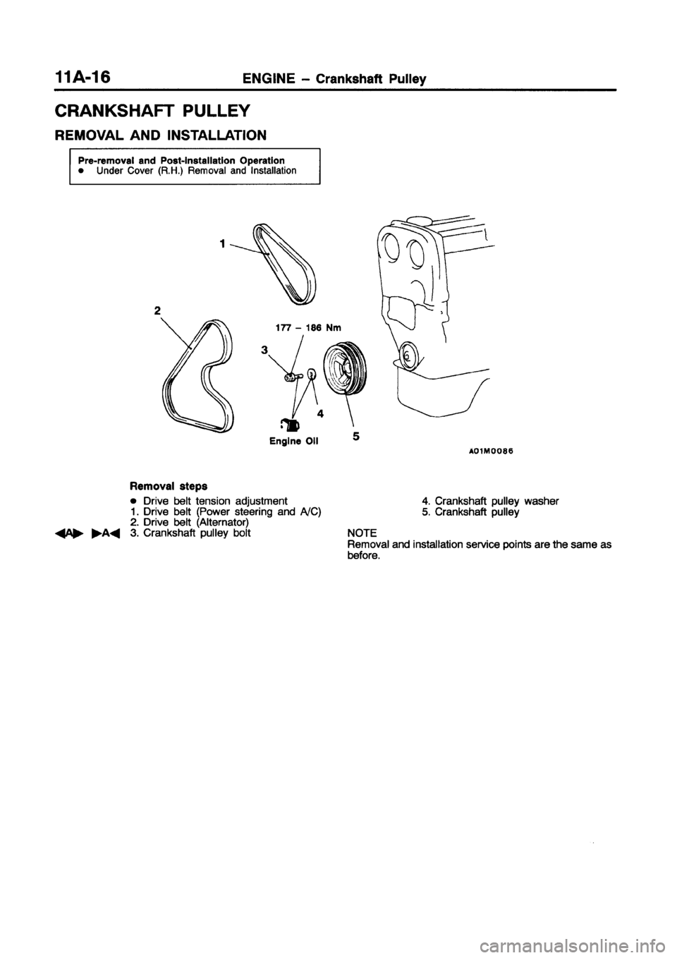 MITSUBISHI CARISMA 1998 Owners Manual 