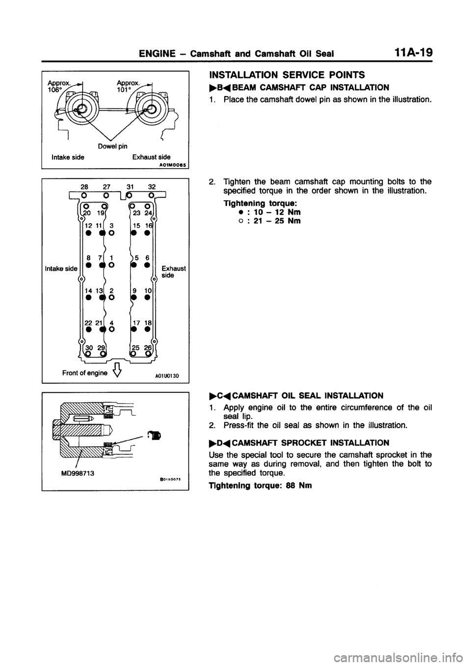MITSUBISHI CARISMA 1998 Owners Manual 
