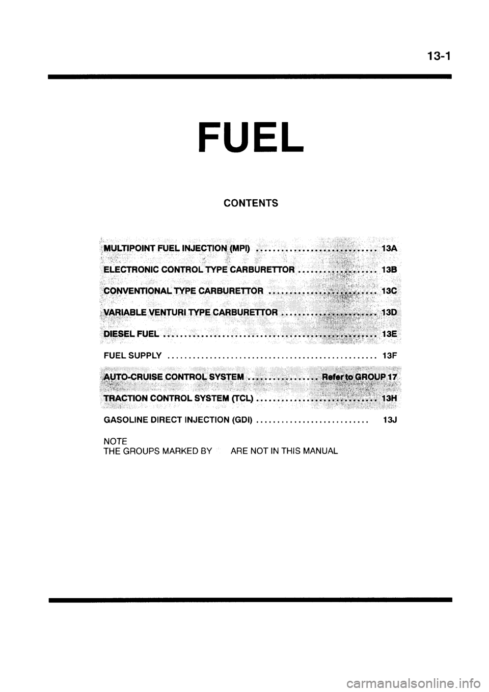 MITSUBISHI CARISMA 1998 Owners Guide MITSUBISHI CARISMA 1998 Owners Guide