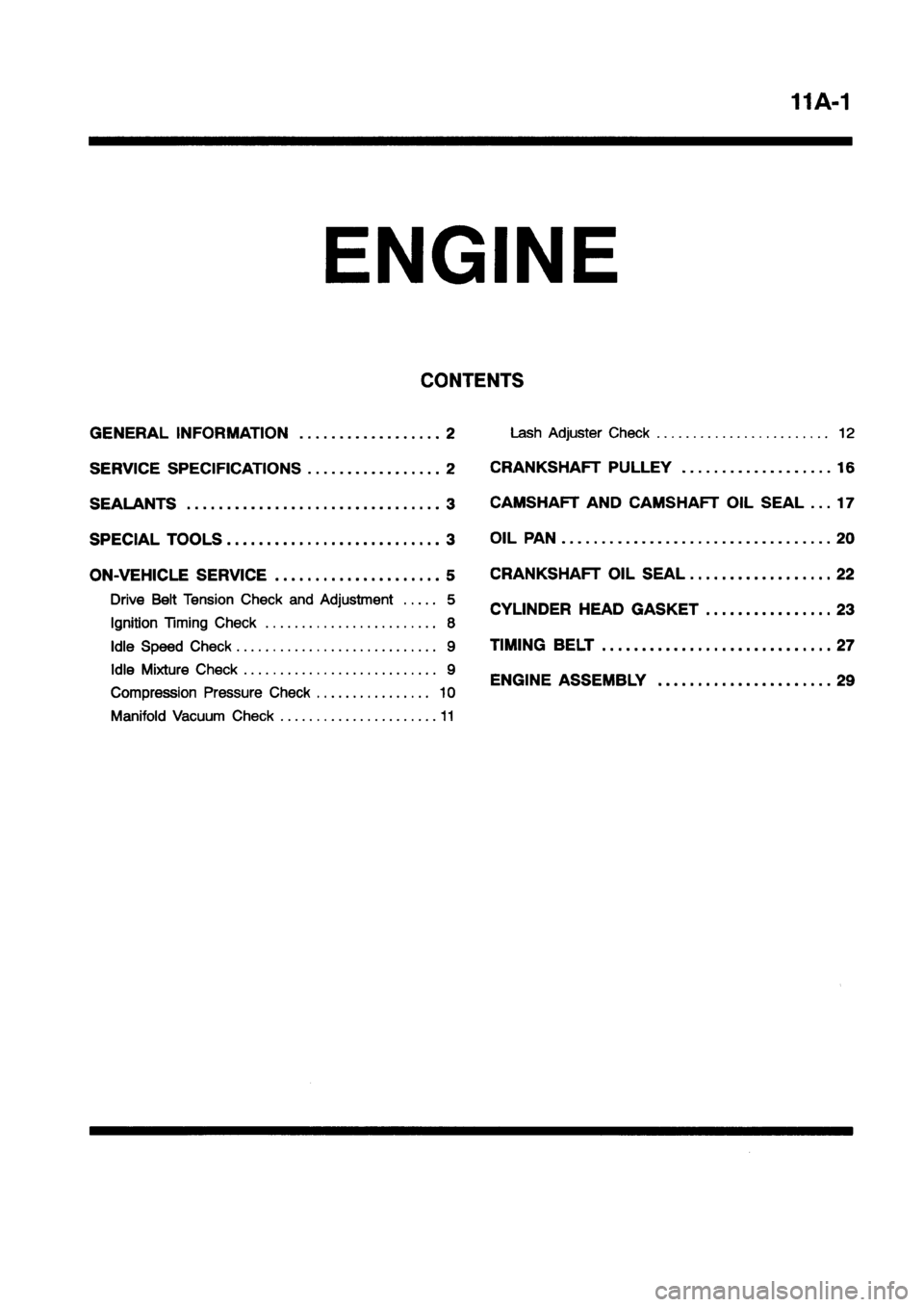 MITSUBISHI CARISMA 1998 Workshop Manual MITSUBISHI CARISMA 1998 Workshop Manual