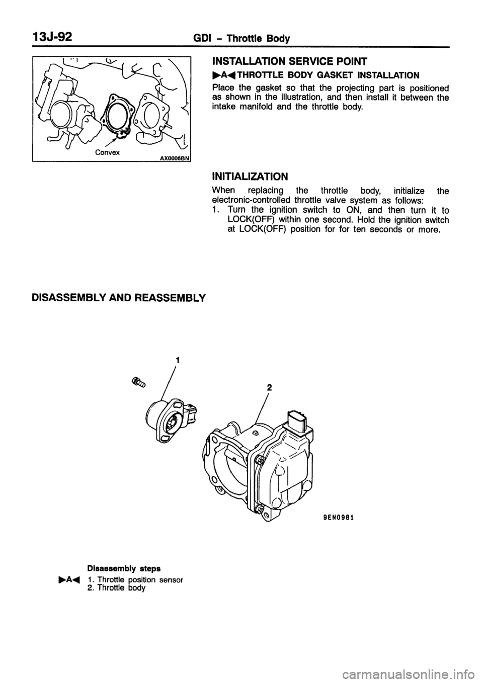 MITSUBISHI CARISMA 1999 Workshop Manual MITSUBISHI CARISMA 1999 Workshop Manual