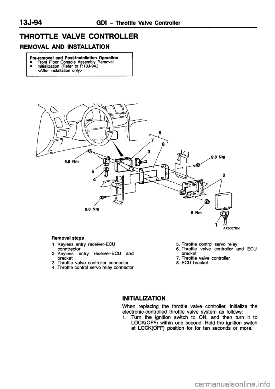 MITSUBISHI CARISMA 1999 Workshop Manual MITSUBISHI CARISMA 1999 Workshop Manual