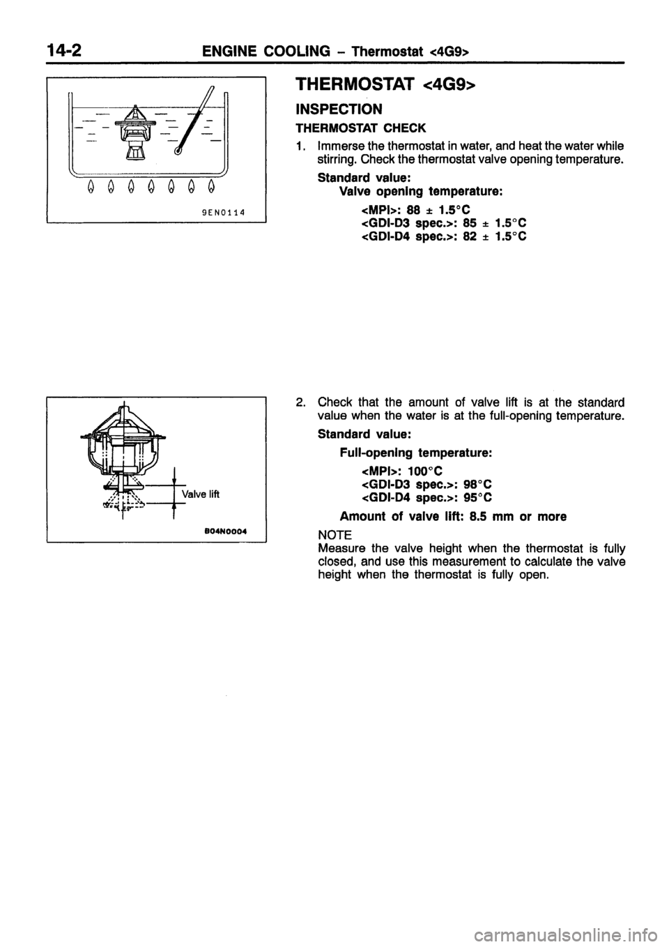 MITSUBISHI CARISMA 1999 Workshop Manual MITSUBISHI CARISMA 1999 Workshop Manual