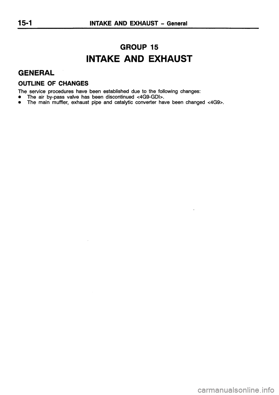 MITSUBISHI CARISMA 1999 Workshop Manual MITSUBISHI CARISMA 1999 Workshop Manual