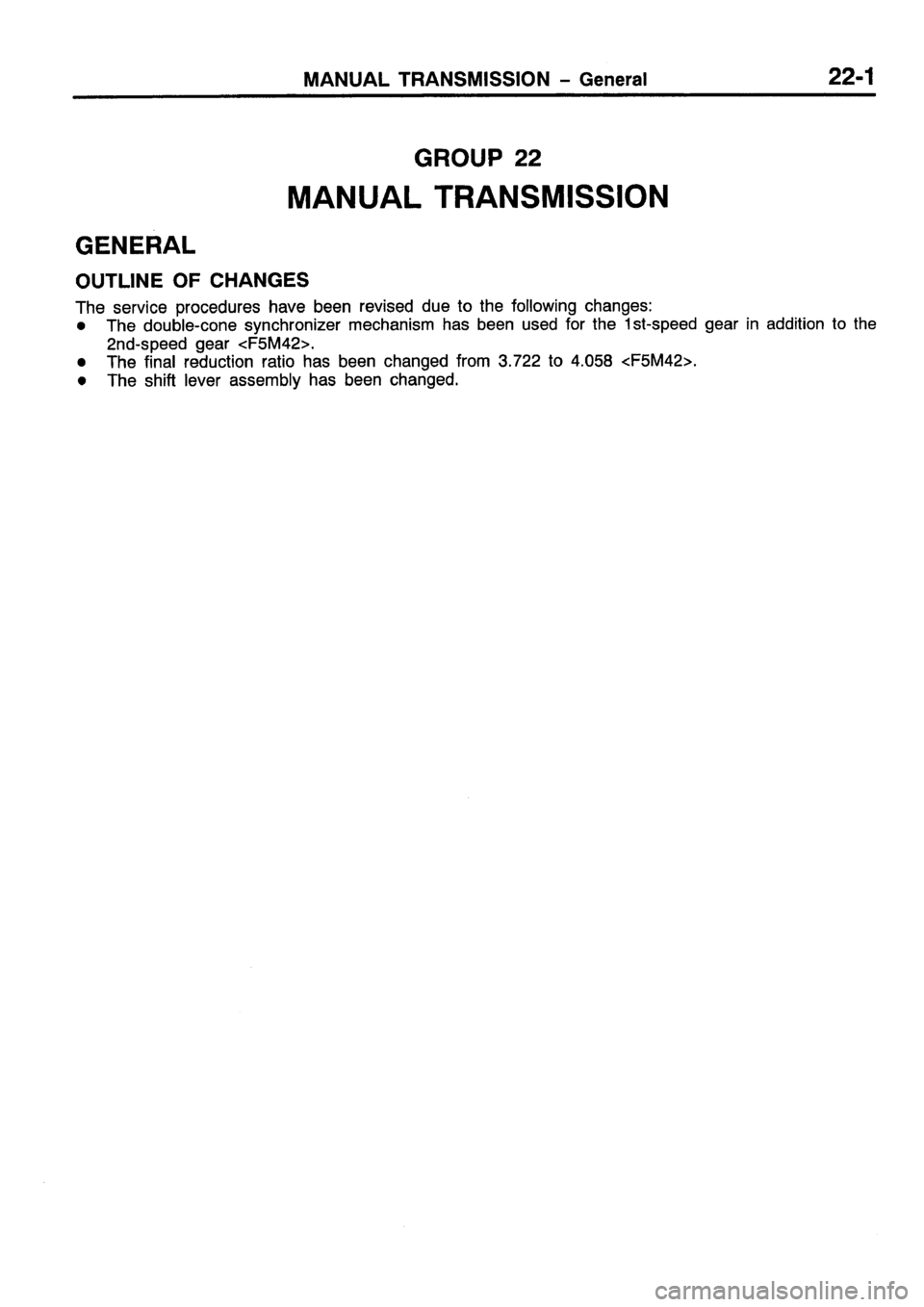 MITSUBISHI CARISMA 1999  Workshop Manual 
