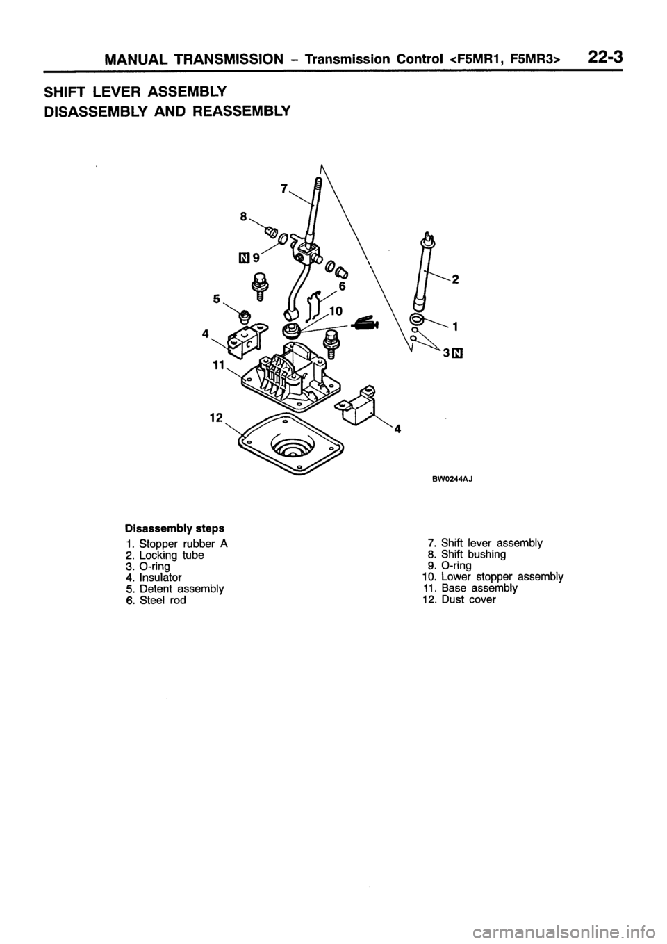 MITSUBISHI CARISMA 1999  Workshop Manual 